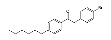 2-(4-bromophenyl)-1-(4-heptylphenyl)ethanone Structure