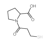 1-(3-sulfanylpropanoyl)pyrrolidine-2-carboxylic acid结构式