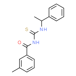 3-methyl-N-{[(1-phenylethyl)amino]carbonothioyl}benzamide结构式