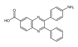3-(4-aminophenyl)-2-phenylquinoxaline-6-carboxylic acid结构式
