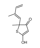 5-hydroxy-2-methyl-2-(2-methylbuta-1,3-dienyl)thiophen-3-one结构式