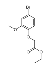 ethyl 2-(4-bromo-2-methoxyphenoxy)acetate结构式