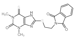 1H-Isoindole-1,3(2H)-dione,2-[2-[(2,3,6,9-tetrahydro-1,3-dimethyl-2-oxo-6-thioxo-1H-purin-8-yl)thio]ethyl]- picture