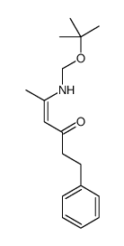 5-[(2-methylpropan-2-yl)oxymethylamino]-1-phenylhex-4-en-3-one结构式