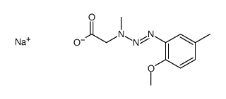 sodium [3-(2-methoxy-5-methylphenyl)-1-methyltriazen-2-yl]acetate Structure
