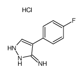 4-(4-fluorophenyl)-1H-pyrazol-5-amine,hydrochloride结构式