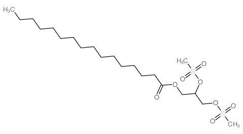 Hexadecanoic acid,2,3-bis[(methylsulfonyl)oxy]propyl ester structure