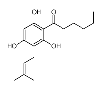 1-[2,4,6-trihydroxy-3-(3-methylbut-2-enyl)phenyl]hexan-1-one结构式