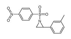 (2S)-2-(3-methylphenyl)-1-(4-nitrophenyl)sulfonylaziridine结构式