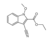 ethyl 3-cyano-1-methoxy-1H-2-indolecarboxylate结构式