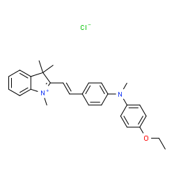 2-[2-[4-[(4-ethoxyphenyl)methylamino]phenyl]vinyl]-1,3,3-trimethyl-3H-indolium chloride结构式