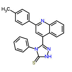 5-[2-(4-methylphenyl)quinolin-4-yl]-4-phenyl-4H-1,2,4-triazole-3-thiol Structure