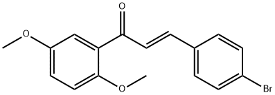 (2E)-3-(4-bromophenyl)-1-(2,5-dimethoxyphenyl)prop-2-en-1-one Structure
