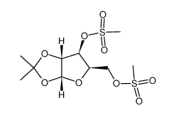 1,2-O-isopropylidene-3,5-di-O-methanesulfonyl-α-D-xylofuranose结构式