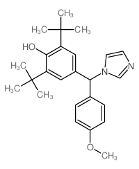 4-[imidazol-1-yl-(4-methoxyphenyl)methyl]-2,6-ditert-butyl-phenol structure