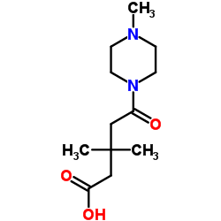 3,3-Dimethyl-5-(4-methyl-piperazin-1-yl)-5-oxo-pentanoic acid Structure