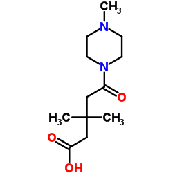 3,3-Dimethyl-5-(4-methyl-piperazin-1-yl)-5-oxo-pentanoic acid结构式