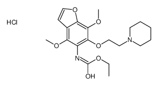 ethyl N-[4,7-dimethoxy-6-(2-piperidin-1-ium-1-ylethoxy)-1-benzofuran-5-yl]carbamate,chloride结构式