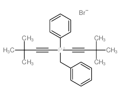 Phosphonium,bis(3,3-dimethyl-1-butyn-1-yl)phenyl(phenylmethyl)-, bromide (1:1) Structure