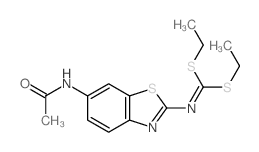 Carbonimidodithioicacid, [6-(acetylamino)-2-benzothiazolyl]-, diethyl ester (9CI)结构式