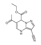 ethyl 6-acetyl-3-cyano-4,7-dihydropyrazolo[1,5-a]pyrimidine-7-carboxylate结构式