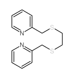 2-[2-(pyridin-2-ylmethylsulfanyl)ethylsulfanylmethyl]pyridine结构式