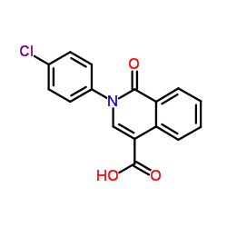 2-(4-chlorophenyl)-1-oxo-1,2-dihydroisoquinoline-4-carboxylic acid structure