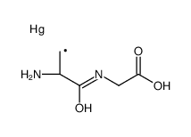 [(2R)-2-amino-3-(carboxymethylamino)-3-oxopropyl]-methylmercury结构式