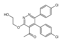 2-[[4-Acetyl-5,6-bis(p-chlorophenyl)pyridazin-3-yl]oxy]ethanol结构式