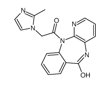 11-[2-(2-methylimidazol-1-yl)acetyl]-5H-pyrido[2,3-b][1,4]benzodiazepin-6-one结构式