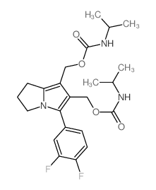 Carbamic acid,(1-methylethyl)-,[5-(3,4-difluorophenyl)-2,3-dihydro-1H-pyrrolizine-6,7-diyl]bis(methylene)ester (9CI) Structure