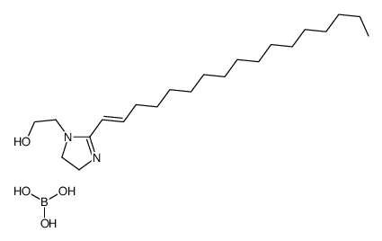 orthoboric acid, compound with 2-(heptadecenyl)-4,5-dihydro-1H-imidazole-1-ethanol (1:1) Structure