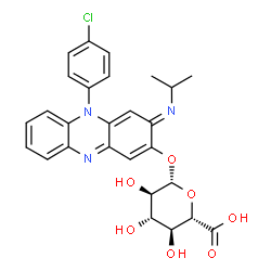 3-(beta-D-glucopyranosiduronic acid)-10-(4-chlorophenyl)-2,10-dihydro-2-isopropyliminophenazine结构式