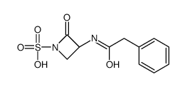 (3S)-2-oxo-3-[(2-phenylacetyl)amino]azetidine-1-sulfonic acid结构式
