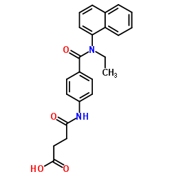 4-({4-[Ethyl(1-naphthyl)carbamoyl]phenyl}amino)-4-oxobutanoic acid Structure