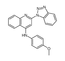 2-(benzotriazol-1-yl)-4-(4-methoxyanilino)quinoline Structure