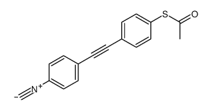 S-[4-[2-(4-isocyanophenyl)ethynyl]phenyl] ethanethioate结构式