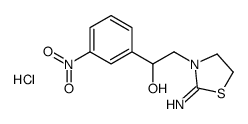 2-(2-imino-1,3-thiazolidin-3-yl)-1-(3-nitrophenyl)ethanol,hydrochloride Structure
