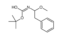 tert-butyl N-(1-methoxy-2-phenylethyl)carbamate结构式