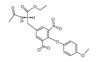 3.5-dinitro-O'-methyl-N-acetyl-L-thyronine ethyl ester Structure
