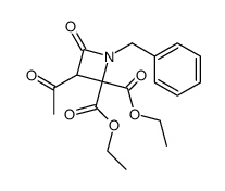 diethyl 3-acetyl-1-benzyl-4-oxo-2,2-azetidine-dicarboxylate Structure
