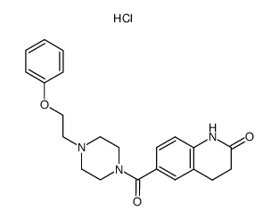 6-[4-(2-phenoxyethyl)-1-piperazinylcarbonyl]-3,4-dihydrocarbostyril monohydrochloride结构式