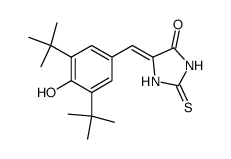 5-[1-(3,5-Di-tert-butyl-4-hydroxy-phenyl)-meth-(Z)-ylidene]-2-thioxo-imidazolidin-4-one结构式