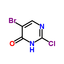 5-bromo-2-chloropyrimidin-4(3H)-one结构式