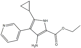1H-Pyrrole-2-carboxylic acid,3-amino-5-cyclopropyl-4-(3-pyridinyl)-,ethyl ester Structure