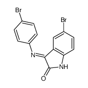 5-bromo-3-(4-bromoanilino)indol-2-one结构式