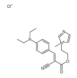1-[2-[[2-cyano-3-[4-(diethylamino)phenyl]-1-oxoallyl]oxy]ethyl]-1-methyl-1Himidazolium chloride结构式