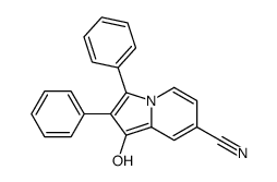 1-hydroxy-2,3-diphenylindolizine-7-carbonitrile结构式