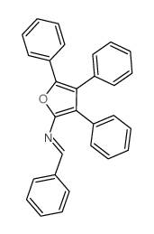 2-Furanamine,3,4,5-triphenyl-N-(phenylmethylene)- structure