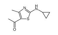 1-(2-CYCLOPROPYLAMINO-4-METHYL-THIAZOL-5-YL)-ETHANONE结构式
